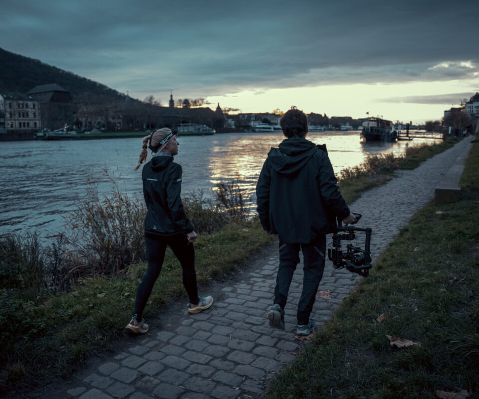 Sports film production Sports film production in Heidelberg with model and cameraman